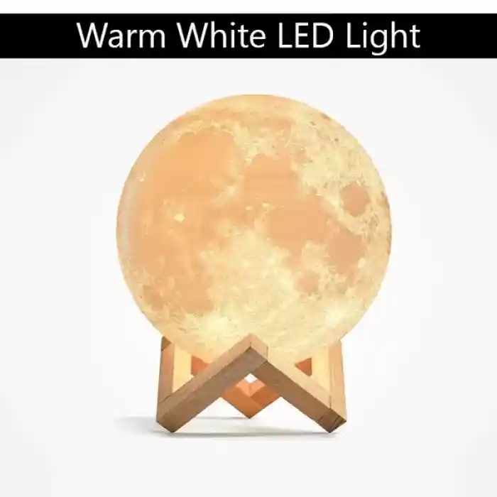 Rechargeable 3D Moon Lamp With Remote 8Cm